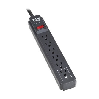 TRIPP 6OUTLET SURGE 600J 3FT CRD BLK