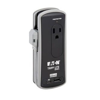 TRIPP 2 OUT SURGE USB-A USB-C BLACK