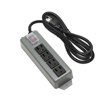 Industrial Power Strip, 4-Outlet, 6'cord