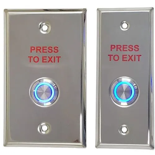 PREX illuminated request to exit push button  push to exit
