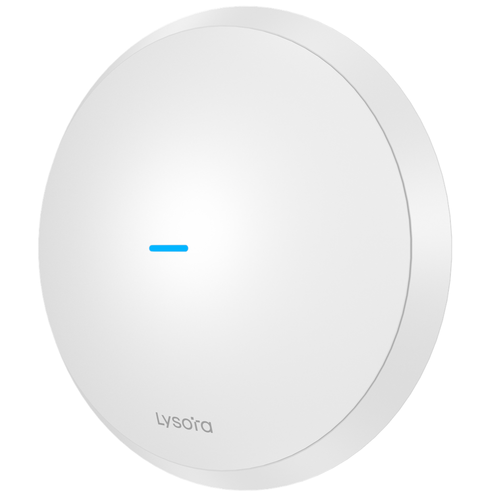 [IPP-LYS-L7Lite] Lysora Wi-Fi 7 BE3600 dual-band ceiling mount access point; dual-band 2.4 GHz/5 GHz, high throughput with 4 spatial streams; 1 x 100/1000/2500BASE-T port; AP and routing mode; unified networking and management based on Lysora Cloud App; max power consumption < 14 W; 802.3at PoE In and 12 V DC power supply L7Lite