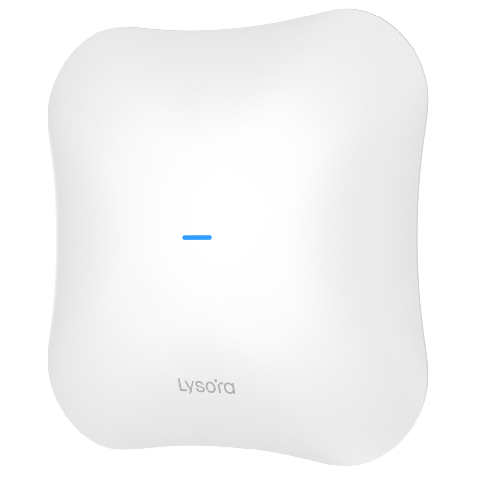 Lysora Wi-Fi 7 BE14000 tri-band ceiling mount access point; tri-band 2.4 GHz/5 GHz/6 GHz, high throughput with 8 spatial streams; 1 x 100/1000/2500BASE-T port and 1 x 10GE SFP+ port; in compliance with 802.11be; AP mode and routing mode; Layer 2 and Layer 3 roaming; unified networking and management based on Lysora Cloud App; max power consumption < 30 W; 802.3at PoE In and 54 V DC power supply (PoE injector and DC adapter purchased separately) L7Pro