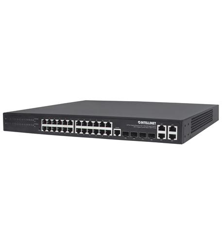 [IPP-ICI-561426] Intellinet Network Solutions 24-Port Gigabit Ethernet PoE+ Web-Managed Switch with 4 Gigabit Combo Base-T/SFP Ports IPS-28GM04-370W