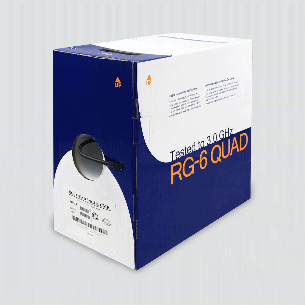 [IPP-WVN-RG6QRWH2-500SM] Wavenet RG6 Quad Shield CMR White 500' RG6QRWH2-500SM